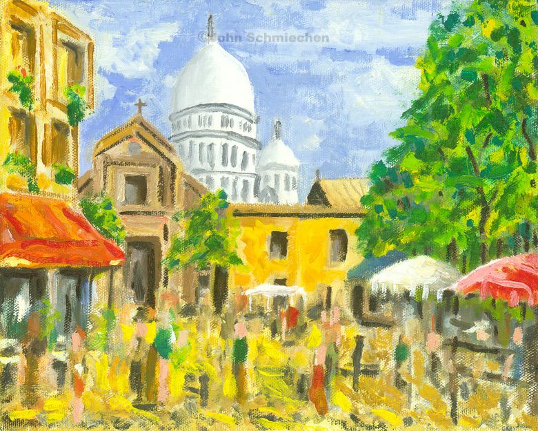 Montmartre is a thriving artist community in the northern end of Paris.