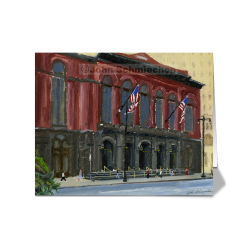 4” x 5” vibrant, glossy note cards are blank inside, feature a full description of the image on the back, and include white envelopes