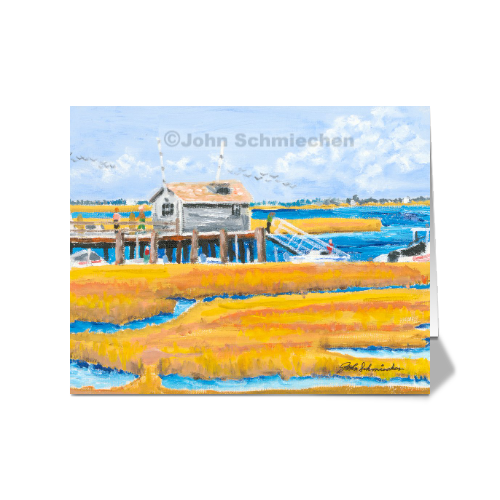 4” x 5” vibrant, glossy note cards are blank inside, feature a full description of the image on the back, and include white envelopes