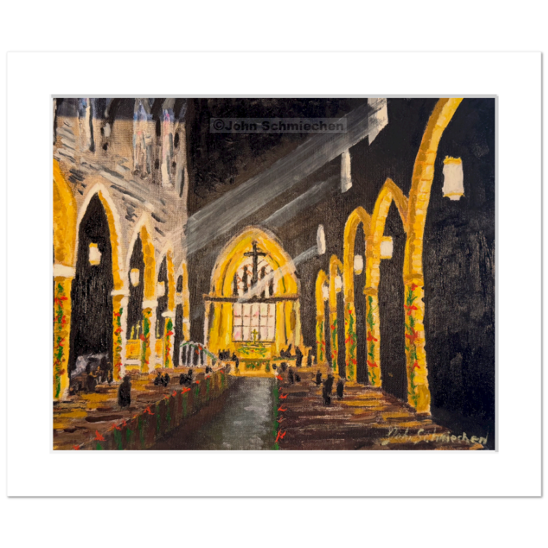 A giclée print is an elevation in printmaking technology on acid-free archival fine art paper, placed in a 2