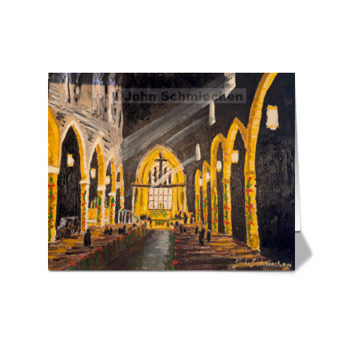 4” x 5” vibrant, glossy note cards are blank inside, feature a full description of the image on the back, and include white envelopes