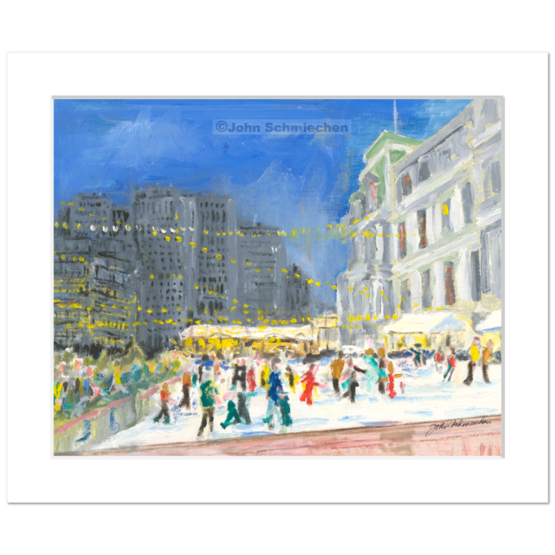 A giclée print is an elevation in printmaking technology on acid-free archival fine art paper, placed in a 2