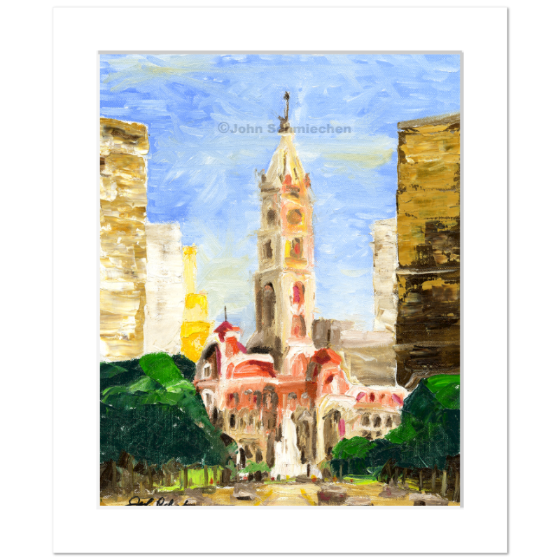 A giclée print is an elevation in printmaking technology on acid-free archival fine art paper, placed in a 2