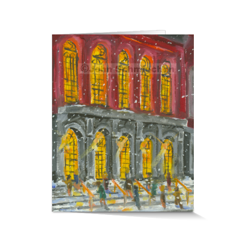 4” x 5” vibrant, glossy note cards are blank inside, feature a full description of the image on the back, and include white envelopes