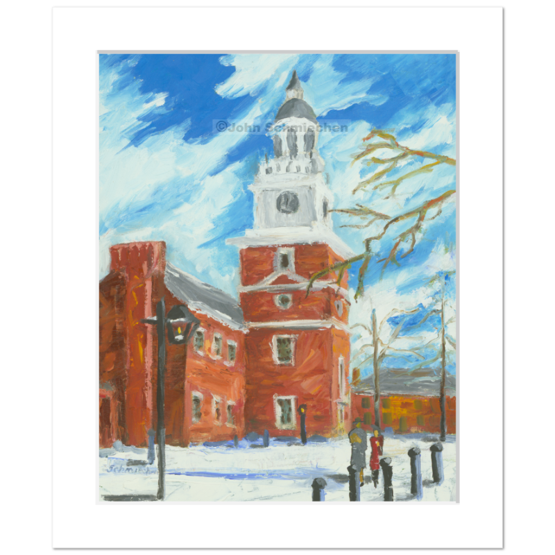 A giclée print is an elevation in printmaking technology on acid-free archival fine art paper, placed in a 2