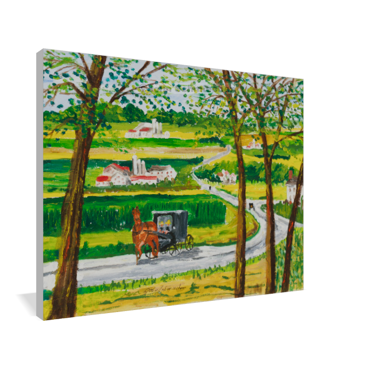 A giclée print is an elevation in printmaking technology on acid-free archival canvas and stretched over a 3/4