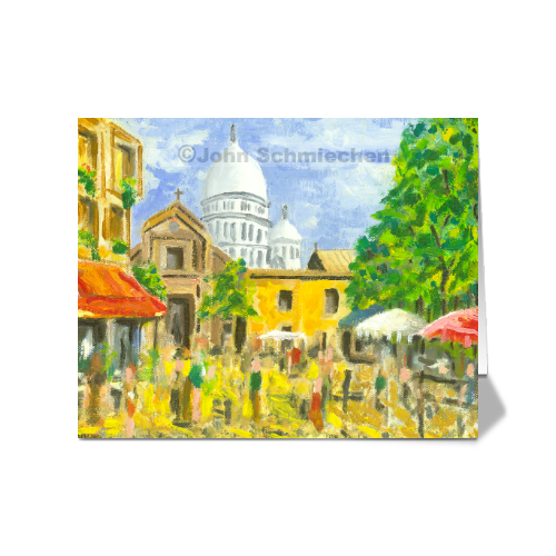 4” x 5” vibrant, glossy note cards are blank inside, feature a full description of the image on the back, and include white envelopes