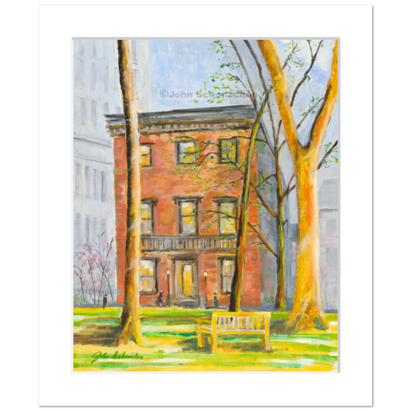 A giclée print is an elevation in printmaking technology on acid-free archival fine art paper, placed in a 2