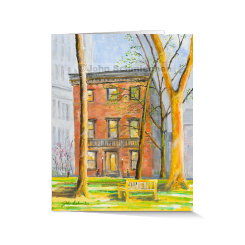 4” x 5” vibrant, glossy note cards are blank inside, feature a full description of the image on the back, and include white envelopes