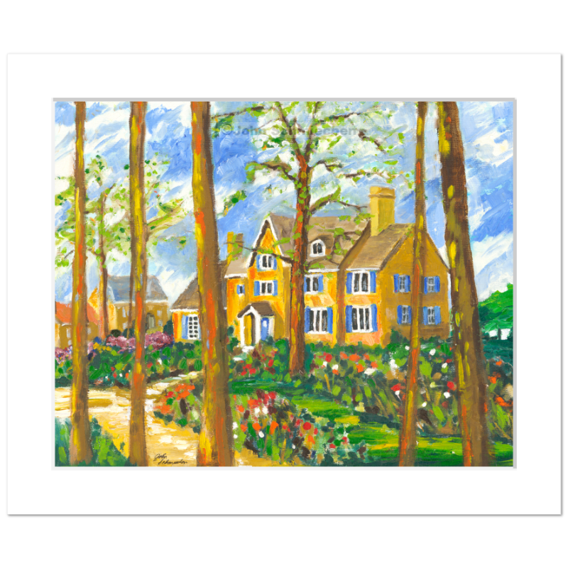A giclée print is an elevation in printmaking technology on acid-free archival fine art paper, placed in a 2
