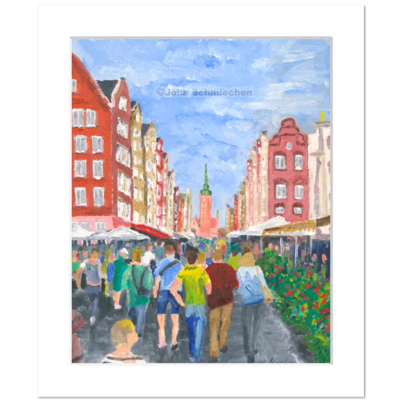 A giclée print is an elevation in printmaking technology on acid-free archival fine art paper, placed in a 2
