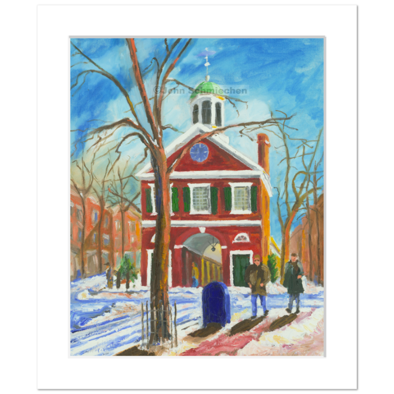 A giclée print is an elevation in printmaking technology on acid-free archival fine art paper, placed in a 2