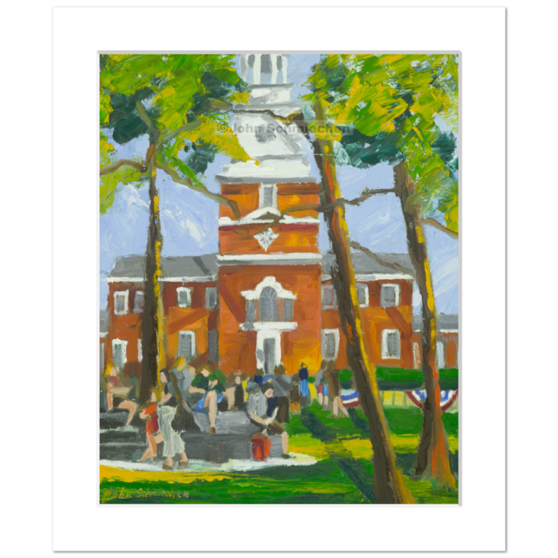 A giclée print is an elevation in printmaking technology on acid-free archival fine art paper, placed in a 2