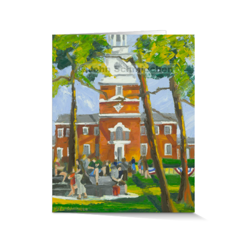 4” x 5” vibrant, glossy note cards are blank inside, feature a full description of the image on the back, and include white envelopes