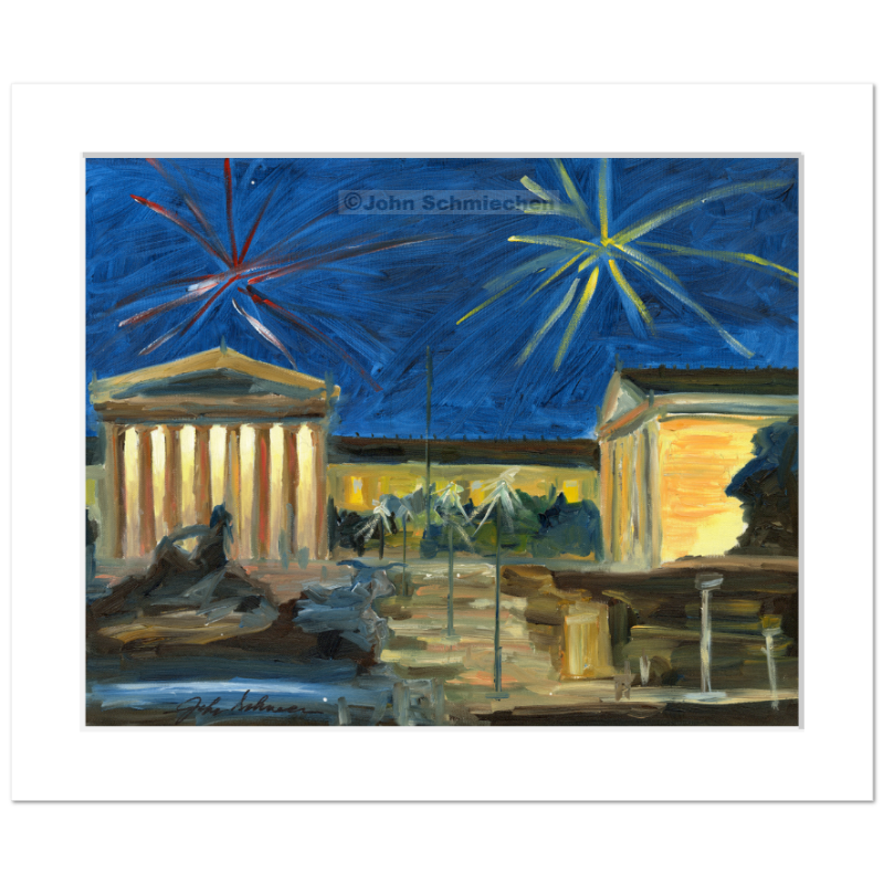 A giclée print is an elevation in printmaking technology on acid-free archival fine art paper, placed in a 2