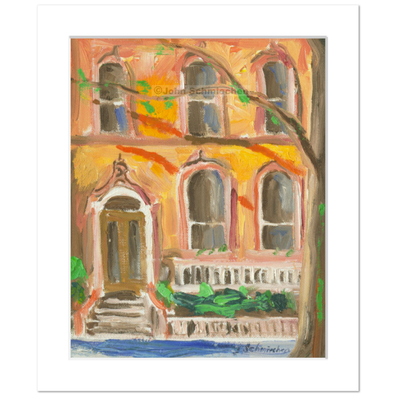 A giclée print is an elevation in printmaking technology on acid-free archival fine art paper, placed in a 2