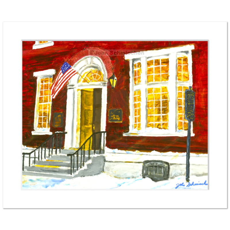 A giclée print is an elevation in printmaking technology on acid-free archival fine art paper, placed in a 2